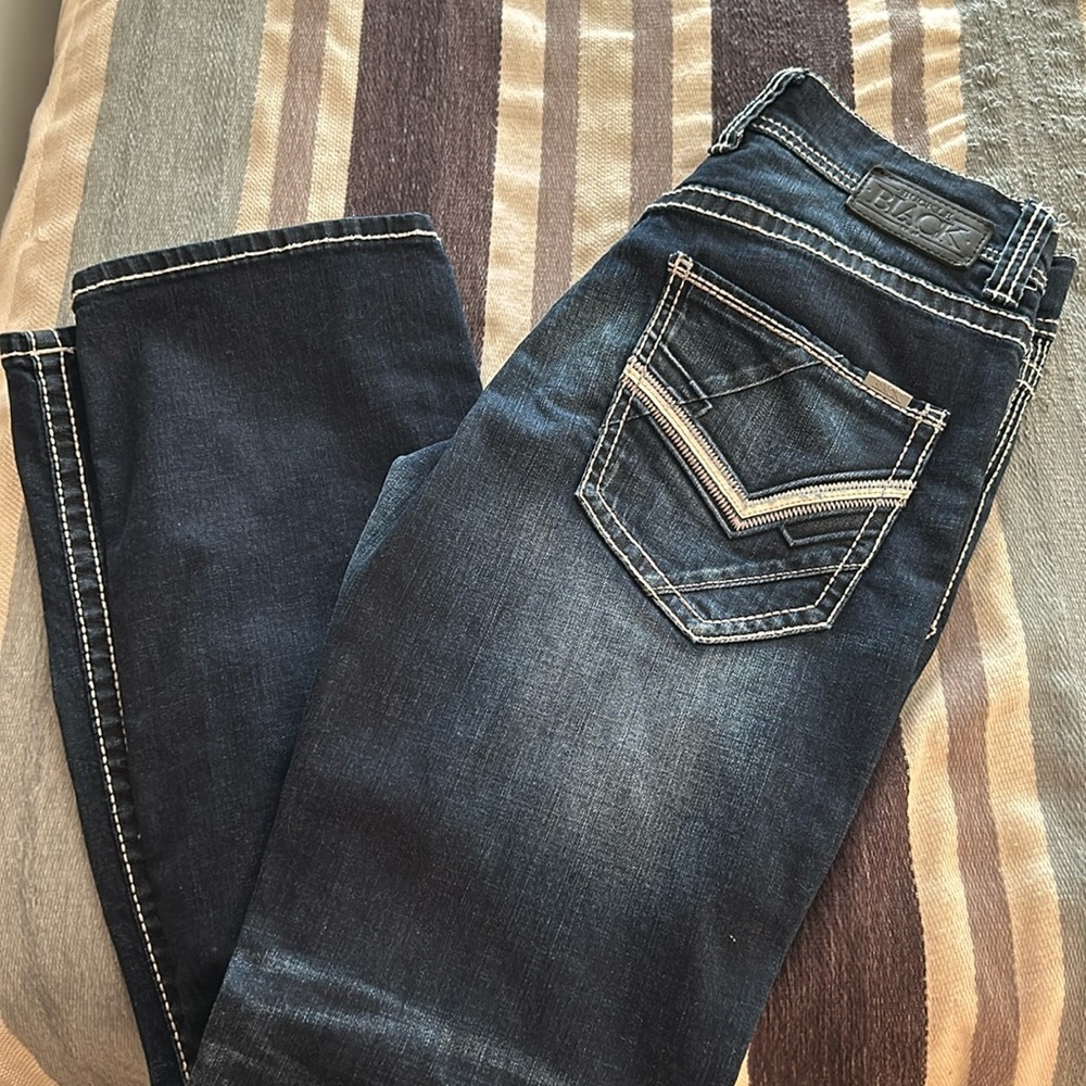 Men’s Buckle Black Jeans